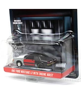 Greenlight Collectibles 1/64 1987 Ford Mustang Lx Project Car Black & Gray w Red Door Lp Diecast