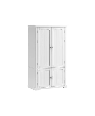 Slickblue Freestanding Kitchen Pantry Cabinet with Doors, 6 Door Shelves, 2 Adjustable Shelves