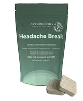 PurelifeBiotics Headache Break: Harness Marjoram & Rosemary's Soothing Influence Against Persistent Headaches | 14 Standard Tablets | 20 Minute Shower