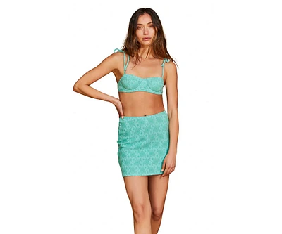 Gottex Women's Tapestry Texture Pull On Swim Cover Up Skirt