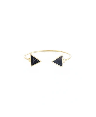 sanctuaire Sanctuary Project by Semi Precious Howlite Arrow Cuff Bracelet Gold