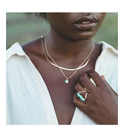 sanctuaire Sanctuary Project by Semi Precious Turquoise Crystal Ring Gold