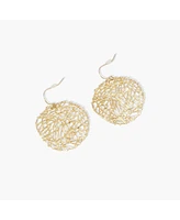 sanctuaire Sanctuary Project by Statement Circle Weaved Pendant Earrings Gold