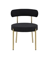 Set of 2 Mid-Century Modern Boucle Dining Chairs