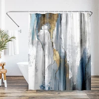 71x74 Abstract Shower Curtain - Revolving Motion by Pi Creative Art