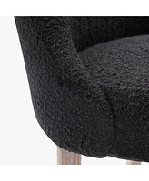 Mid-Century Modern Upholstered Boucle Dining Chair