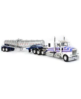 First Gear 1/64 White Kenworth with Polar Deep Drop Trailer Owner Operator Dcp