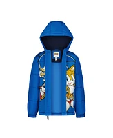 Sega Sonic the Hedgehog Little Boys Printed Kids' Midweight Puffer Jacket