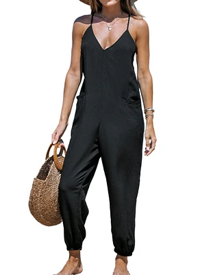 Cupshe Women's V-Neck Cami Jogger Jumpsuit