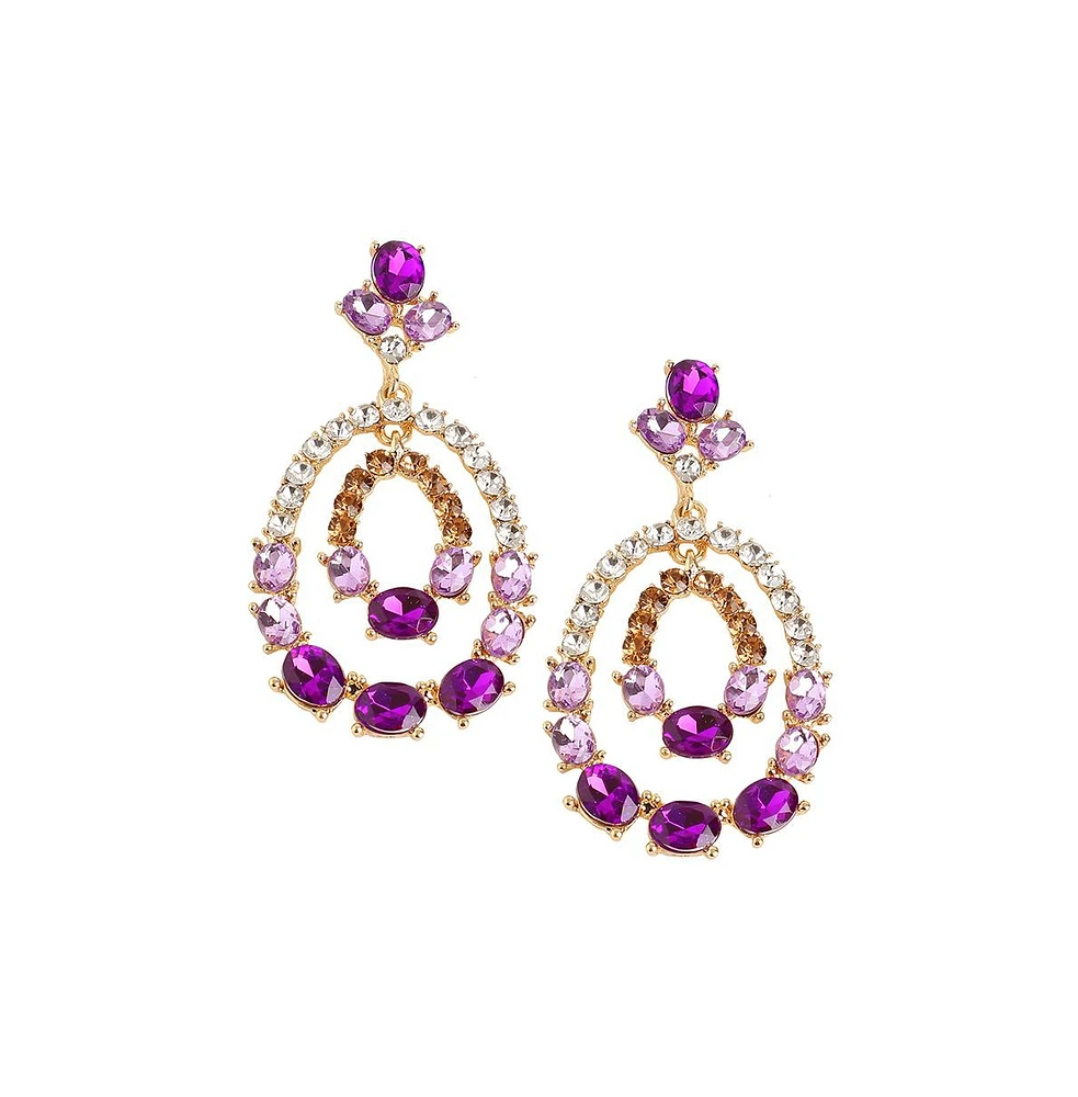 Sohi Women's Brown Dangling Drop Earrings