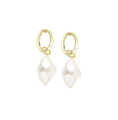 Sohi Women's Gold Snowball Drop Earrings