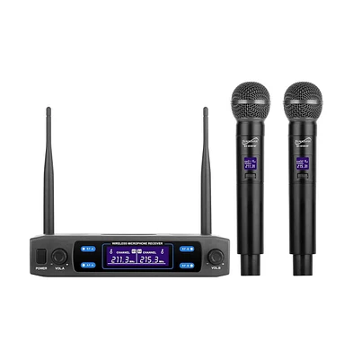 Supersonic Vhf Dual Microphone System with Dual Transmitters