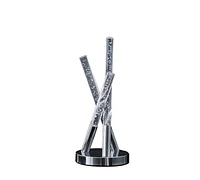 14.5" In Carina Modern 3 Acrylic Upright Leg Stix Led Silver Metal Table Lamp