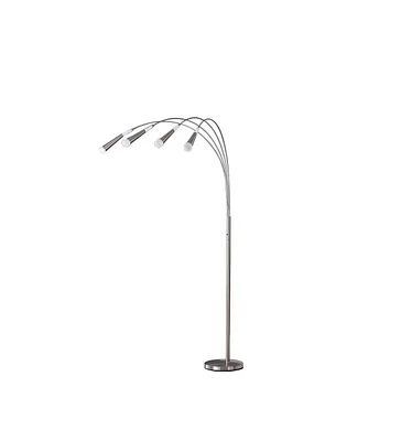 Streamdale Furniture 72" Kiery 4 Arm Aluminum Led Arc Floor Lamp