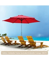 9Ft 6 Ribs Umbrella Cover Canopy Replacement Top Patio Outdoor Market Beach Red