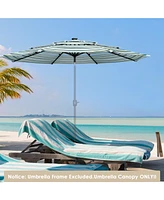 3-Tier Patio Umbrella Replacement Canopy Market Table Top Pool Backyard