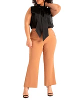 Eloquii Women's The 365 Suit Crop Flare Leg Trouser