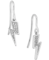 Diamond Lightning Bolt Cruella Drop Earrings (1/10 ct. t.w.) in Sterling Silver