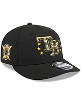 New Era Men's Black Tampa Bay Rays 2024 Armed Forces Day Low Profile 9FIFTY Snapback Hat