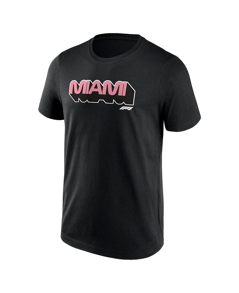 Fanatics Men's Black Formula 1 Miami Grand Prix T-Shirt