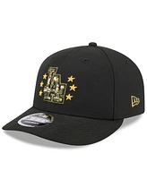 New Era Men's Black Los Angeles Dodgers 2024 Armed Forces Day Low Profile 9FIFTY Snapback Hat