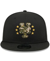 New Era Men's Black New York Mets 2024 Armed Forces Day 9FIFTY Snapback Hat