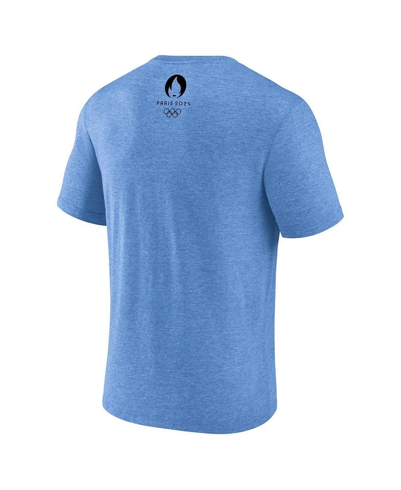 Fanatics Men's Blue Paris 2024 Summer Olympics Scrambled Typo T-Shirt