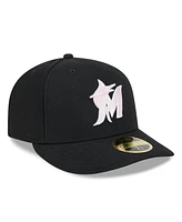 New Era Men's Black Miami Marlins 2024 Mother's Day Low Profile 59FIFTY Fitted Hat