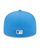 New Era Men's Light Blue Boston Red Sox City Connect Icon 59FIFTY Fitted Hat