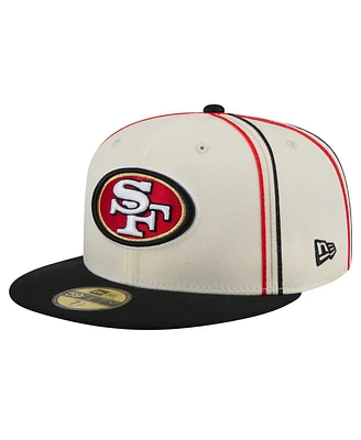 New Era Men's Cream San Francisco 49ers Soutache 59FIFTY Fitted Hat