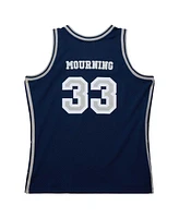 Mitchell & Ness Men's Alonzo Mourning Navy Georgetown Hoyas 1991/92 Swingman Player Jersey