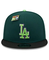 New Era Men's Green/Black Los Angeles Dodgers Sour Apple Big League Chew Flavor Pack 9FIFTY Snapback Hat