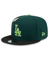 New Era Men's Green/Black Los Angeles Dodgers Sour Apple Big League Chew Flavor Pack 9FIFTY Snapback Hat