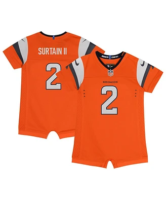 Nike Newborn Infant Patrick Surtain Ii Orange Denver Broncos Game Romper Jersey