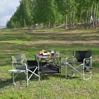 3-Piece Folding Outdoor Table and Chairs Set