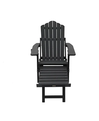 Mondawe Adirondack Chair,Patio Chair Weather Resistant with Cup Holder