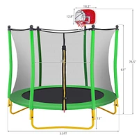 Streamdale Furniture 5.5 Ft Heavy Duty Trampoline with Basketball Hoop