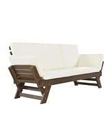 Streamdale Furniture Wooden Daybed Sofa Chaise Lounge for Small Outdoor Spaces