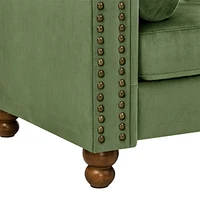 Streamdale Furniture Green Velvet Chesterfield Sofa - 3 Seater