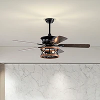 Streamdale Furniture 52" Farmhouse Ceiling Fan with Lights, Remote