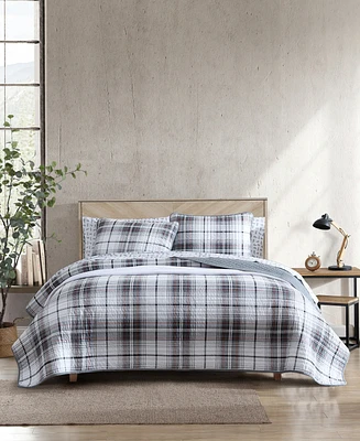 Eddie Bauer Alder Plaid Reversible Piece Quilt Set