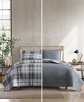 Eddie Bauer Alder Plaid Reversible 3 Piece Quilt Set, King