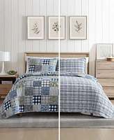 Eddie Bauer Cozy Plaid Patchwork Reversible Piece Quilt Set