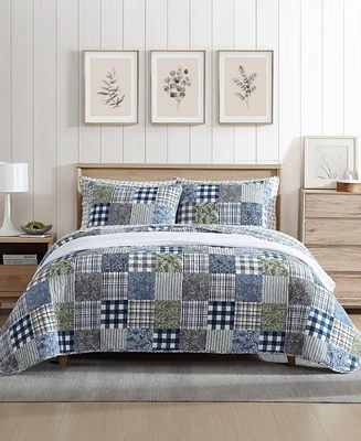 Eddie Bauer Cozy Plaid Patchwork Reversible Piece Quilt Set