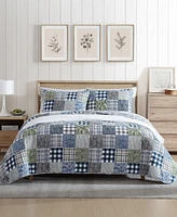 Eddie Bauer Cozy Plaid Patchwork Reversible Piece Quilt Set