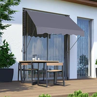 78" Manual Retractable Outdoor Sun Shade Awning
