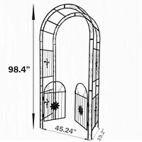 Metal Garden Arch for Support and Events
