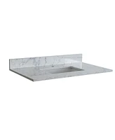 Simplie Fun Carrara Jade Marble Vanity Top with Sink