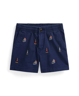 Polo Ralph Lauren Toddler and Little Boys Prepster Embroidered Chino Shorts