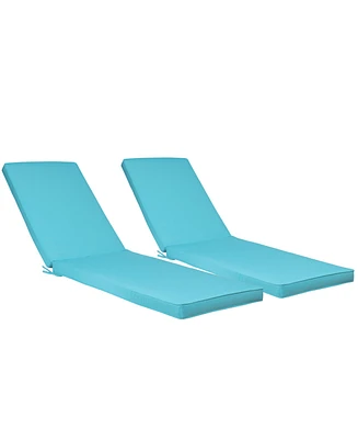 Simplie Fun Outdoor Lounge Chair Cushion Set - Sky Blue